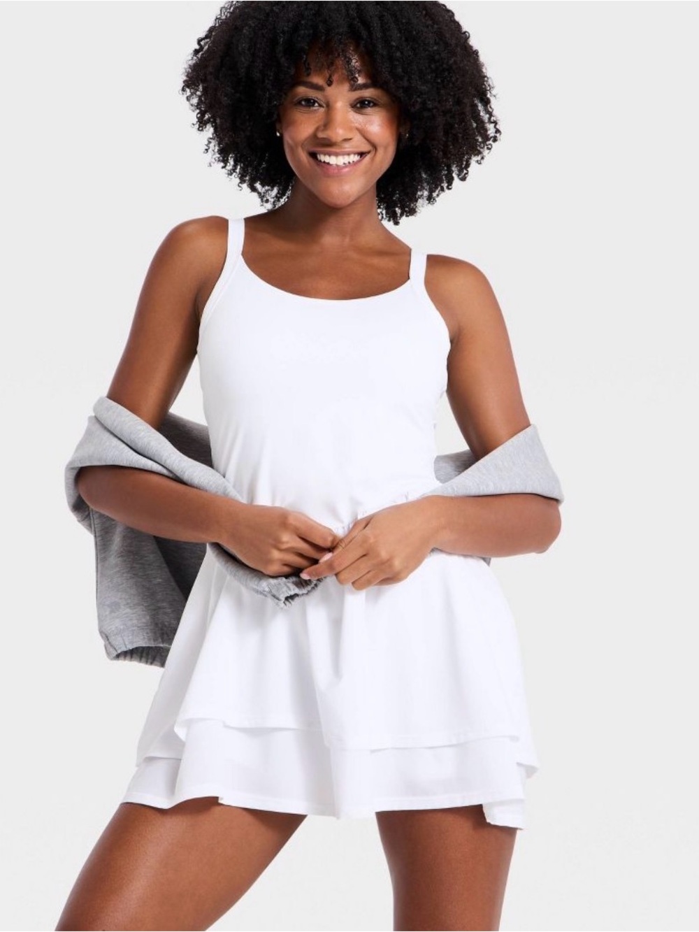 All In Motion Active Knit Layered Dress XXL White Tennis Golf Athleisure NWT - Picture 4 of 7